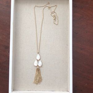 Stella & Dot Botanical Tassel Necklace